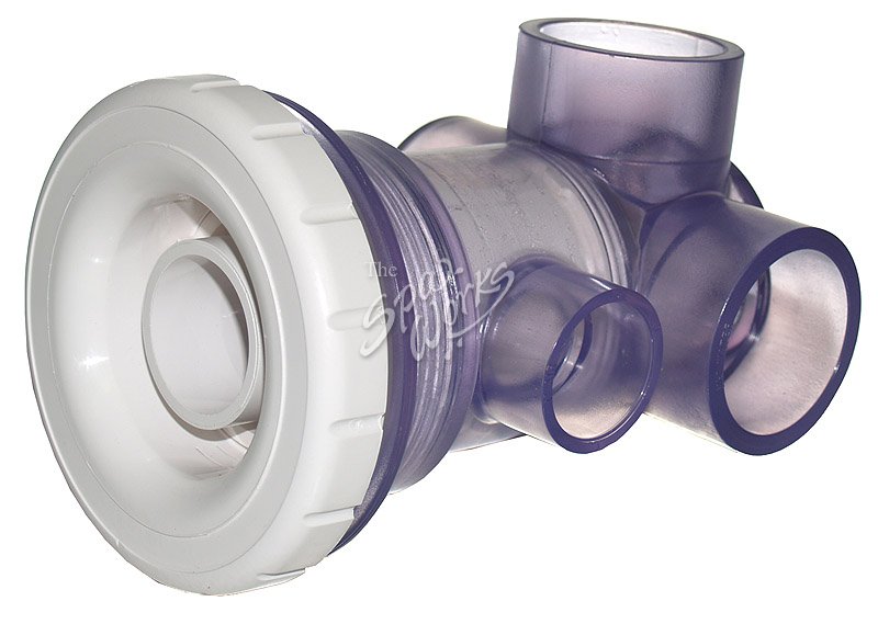 HYDRO AIR 3PORT BUTTERFLY JET COMPLETE, WHITE The Spa Works