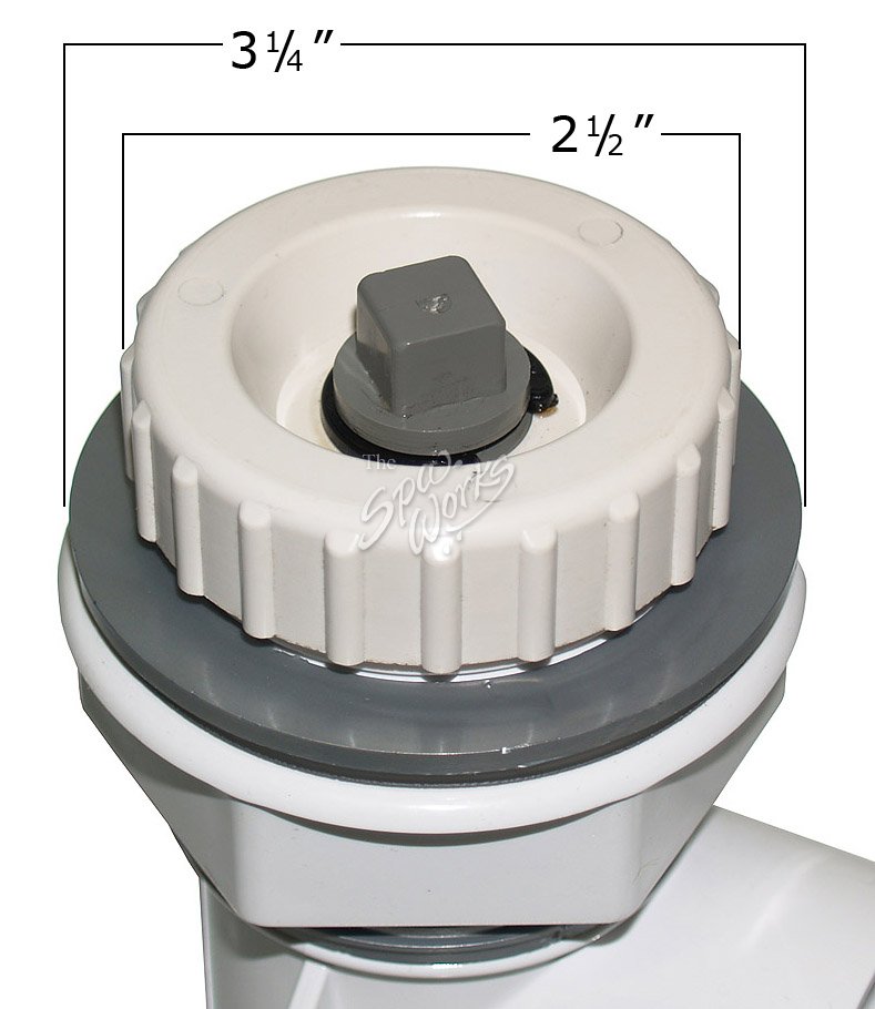 JACUZZI SPA 2WAY 90 DEGREE IX JET/WATERFALL VALVE, J400 SERIES, 2006