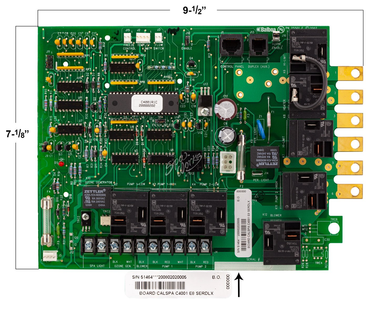CAL SPAS C4001R1C PRINTED CIRCUIT BOARD The Spa Works