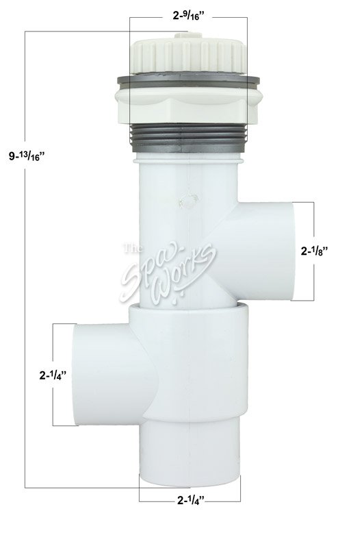 JACUZZI SPA 3-WAY 90 DEGREE WATERFALL VALVE, J-400 SERIES, 2006+ | The